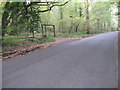 Entrance to the Woodland Trust car park at The Mens