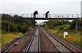 Signal gantry at the rear of the Swindon Police HQ