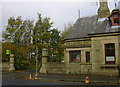 Gateposts, lane to Green Bank from Bacup Road