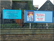 SD7822 : Easter noticeboard at Manchester Road Methodist Church by Roy Haworth