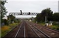 Signal gantry in Swindon