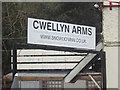 Cwellyn Arms sign