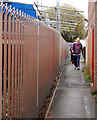 New fencing along the alley beside the Co-Op in Southam