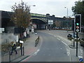 TQ2876 : Queenstown Road and railway bridge. by Colin Pyle