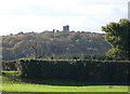 SJ5458 : View towards Peckforton Castle from Beeston by Eirian Evans