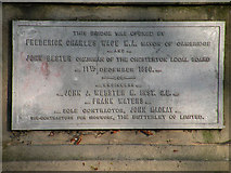 TL4559 : Dedication plaque on Victoria Bridge by Keith Edkins