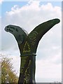 Detail of NCN milepost, Capel-le-Ferne