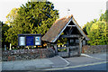 Lych gate and noticeboard, St Nicholas Church, Thanington Without