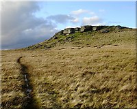 NY9517 : Pennine Way approaching the south face of Goldsborough by Andy Waddington