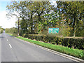 The B4696 near White Lodge farm entrance