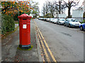 Penfold pillar box and College Lawn, Cheltenham