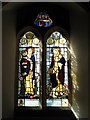 NZ0461 : Bywell St. Peter - stained glass window by Mike Quinn