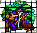 TM1085 : St Mary's church - C20 memorial window (detail) by Evelyn Simak