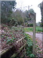 Verwood: bridleway signpost in Coopers Lane