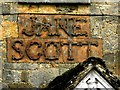 Antique tiles commemorating a benefactress at Ockley Village School