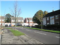 Approaching a bend in Cherry Tree Avenue