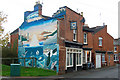 The Talbot Inn and mural, Rushmore Street, Leamington Spa