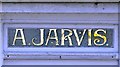 Gilding on Glass above the door at Jarvis the Butcher at Etchingham