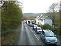 Queues on the A361 near the Dogs Trust compound