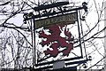 Sign at the "Red Lion" at Shamley Green