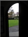 Looking out of the main entrance at St Coleman