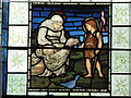 NY5261 : St. Martin's Church - stained glass window (8) - detail by Mike Quinn