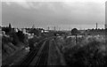 The former GWR mainline looking towards Wolverhampton. Taken from the A41 road bridge. 1978.