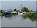 Boats moored on the River Stour