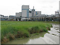 View of the Pfizer pharmaceutical site on the banks of the River Stour