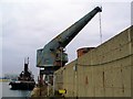 Crane and tug-boat in Aldrington Basin