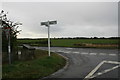 Crossroads sign on the Aston - Ducklington road