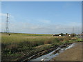 Pylons cross the floodplain of the River Thame