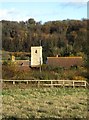 The Church of St John the Baptist, from the Gallops at Aldbury