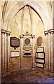 Covered way to St Mary Abbots Church - Wall monuments