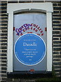 Blue plaque with a difference