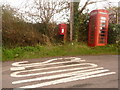 SY8484 : Coombe Keynes: postbox № BH20 136 and phone box by Chris Downer
