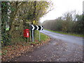 Postbox at bend in Hayes Lane