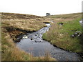 NY9917 : Scur Beck in spate near Battle Hill Rifle Range by Philip Barker