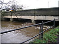 Baildon Bridge & River Aire after heavy rainfall - off Otley Road