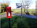 Roadsign & Pound Corner Postbox