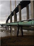 TQ5776 : Pipeline below the QE II Bridge by N Chadwick