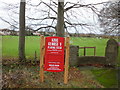 King George V  Playing Field sign, Cleeve