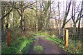 Gate on Greensand Way in Hothfield Common