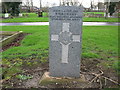 NZ3364 : Commonwealth War Grave in Jarrow Cemetery (WW1-16) by Vin Mullen
