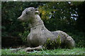 Greyhound statue, Lukesland Gardens