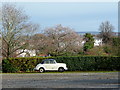 White 1966 Morris Minor convertible