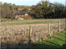 TG1804 : Stubble field beside the path to Cantley Lane by Evelyn Simak