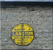 SE7967 : Old AA sign, Langton, North Yorkshire by john ashton