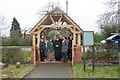 Lych gate blessed and dedicated, Welland