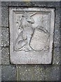 Plaque on Banchory playing field gatepost (left)